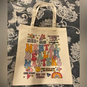 Colorful Mental Health Matters Tote Bag